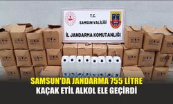 Samsun'da Jandarma 755 Litre Kaçak Etil Alkol Ele Geçirdi