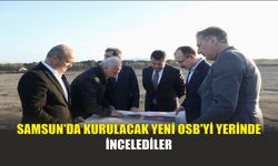 Samsun'da kurulacak yeni OSB'yi yerinde incelediler