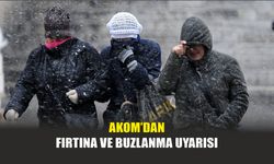 AKOM’dan Fırtına ve Buzlanma Uyarısı