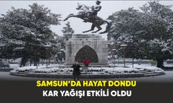 Samsun’da hayat dondu: Kar yağışı etkili oldu