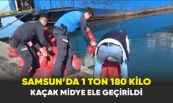 Samsun’da 1 ton 180 kilo kaçak midye ele geçirildi