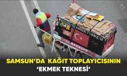 Samsun’da  Kağıt toplayıcısının ‘ekmek teknesi’