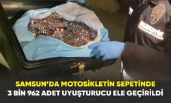 Samsun’da motosikletin sepetinde 3 bin 962 adet uyuşturucu ele geçirildi