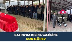 Bafra'da Kıbrıs gazisine son görev
