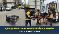 Çarşamba'da motosikletin çarptığı yaya yaralandı