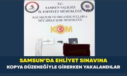 Samsun’da ehliyet sınavına kopya düzeneğiyle girerken yakalandılar