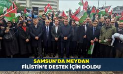Samsun’da İsrail’in Gazze’ye yönelik saldırıları protesto edildi