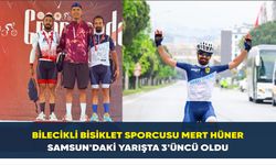 Bilecikli bisiklet sporcusu Mert Hüner Samsun’daki yarışta 3’üncü oldu