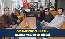 Görme engellilerin banka ve noter çilesi