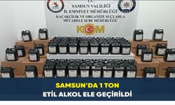 Samsun’da 1 ton etil alkol ele geçirildi
