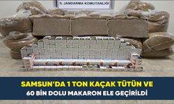 Samsun’da 1 ton kaçak tütün ve 60 bin dolu makaron ele geçirildi
