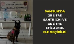 Samsun’da 25 litre sahte içki ve 65 litre etil alkol ele geçirildi