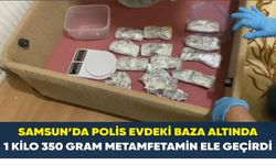Samsun’da polis evdeki baza altında 1 kilo 350 gram metamfetamin ele geçirdi