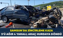 Samsun’da zincirleme kaza: 3’ü ağır 4 yaralı