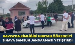 Kimliğini unutan öğrenciyi sınava Samsun jandarması yetiştirdi