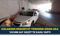 Kızlarının mezuniyet törenine giden aile ’ucube alt geçit’te kaza yaptı: 3 yaralı