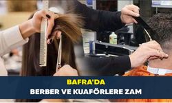 Bafra’da berber ve kuaförlere zam: Ense tıraşı 150 lira