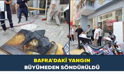 Bafra'daki yangın büyümeden söndürüldü