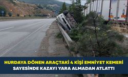 Atakum'da emniyet kemeri hayat kurtardı