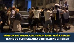 Samsun’da sokak ortasında park yeri kavgası