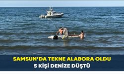 Samsun'da tekne alabora oldu: 5 kişi denize düştü