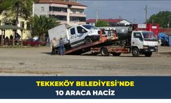 Tekkeköy Belediyesi’nde 10 araca haciz