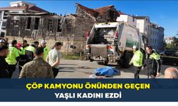 Çöp kamyonu önünden geçen yaşlı kadını ezdi