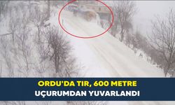 Ordu'da tır, 600 metre uçurumdan yuvarlandı