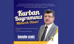 AK PARTİ BAFRA İLÇE BAŞKANI İBRAHİM SEMİZ’İN KURBAN BAYRAMI TEBRİK MESAJI