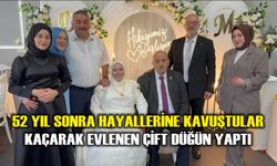 Kaçarak evlenen çift düğün yaptı; 52 yıl sonra hayallerine kavuştular