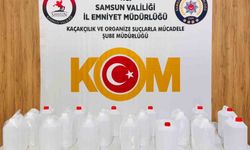 Samsun'da 90 litre etil alkol ele geçirildi