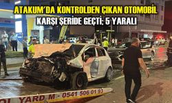 Atakum'da kontrolden çıkan otomobil karşı şeride geçti; 5 yaralı