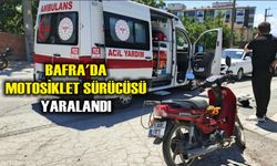 Bafra'da motosiklet sürücüsü yaralandı