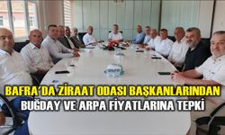 Bafra'da Ziraat Odası Başkanlarından buğday ve arpa fiyatlarına tepki