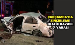 Çarşamba'da zincirleme trafik kazası: 7 yaralı