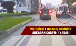 Canik'de motosiklet dolmuş minibüse arkadan çarptı: 1 yaralı