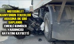 19 Mayıs'da motosiklet kamyonun tekerleri arasına ok gibi saplandı