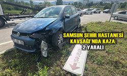 Samsun Şehir Hastanesi Kavşağı'nda kaza: 2 yaralı