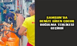 Samsun'da denize giren çocuk boğulma tehlikesi geçirdi