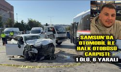 Samsun'da otomobil ile halk otobüsü çarpıştı: 1 Ölü, 6 Yaralı