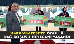 KAPIKAYAFEST'TE ÖDÜLLÜ DAĞ KOŞUSU HEYECANI YAŞANDI
