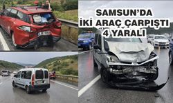 Kavak'da iki araç çarpıştı: 4 yaralı