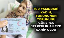 100 yaşındaki kadın, torununun torununu görerek 171 kişilik aileye sahip oldu