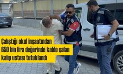 Samsun'da okul inşaatından kablo çalan; kalıp ustası tutuklandı