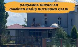 Çarşamba hırsızlar camiden bağış kutusunu çaldı