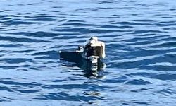 Yakakent'de denizde bulunan dron parçası ekiplerce alındı