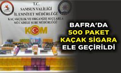 Bafra'da 500 paket kaçak sigara ele geçirildi