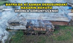 Bafra'da ki saman deposundaki hasarın boyutu dronla görüntülendi
