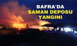 Bafra'da saman deposu alevlere teslim oldu: Tonlarca yem ve binlerce balya yandı