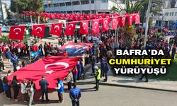 Bafra'da 'Cumhuriyet Yürüyüşü'